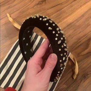 Lele Sadoughi Bejewled Padded Headband